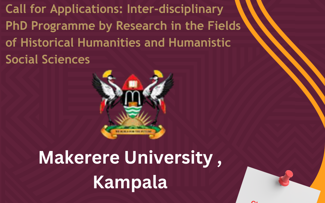 Call for Applications: Inter-disciplinary PhD Programme by Research in the Fields of Historical Humanities and Humanistic Social Sciences