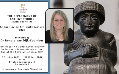 Annual Living Antiquity Lecture 2025 host Dr Renate van Dijk-Coombes